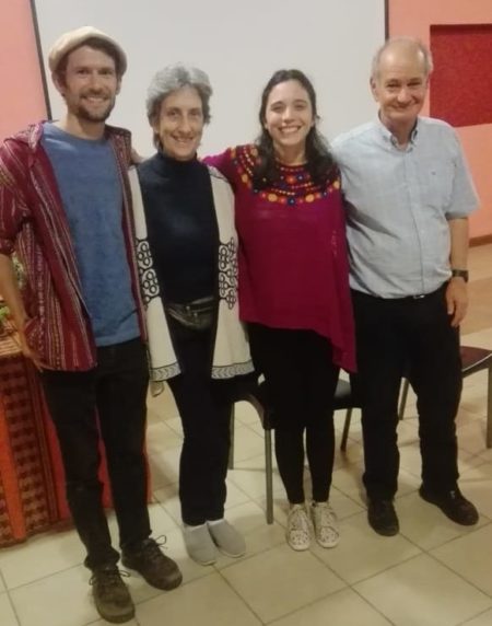 Alex Edleson, Lidia Getino de AABDA, Almendra Cremaschi de Bioleft y Antonio Lattuca de Banco de Semillas Ñanderoga.